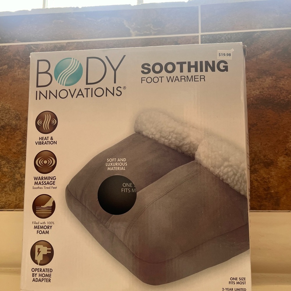 Foot Warmer Massage Light Gray and Dark Gray
